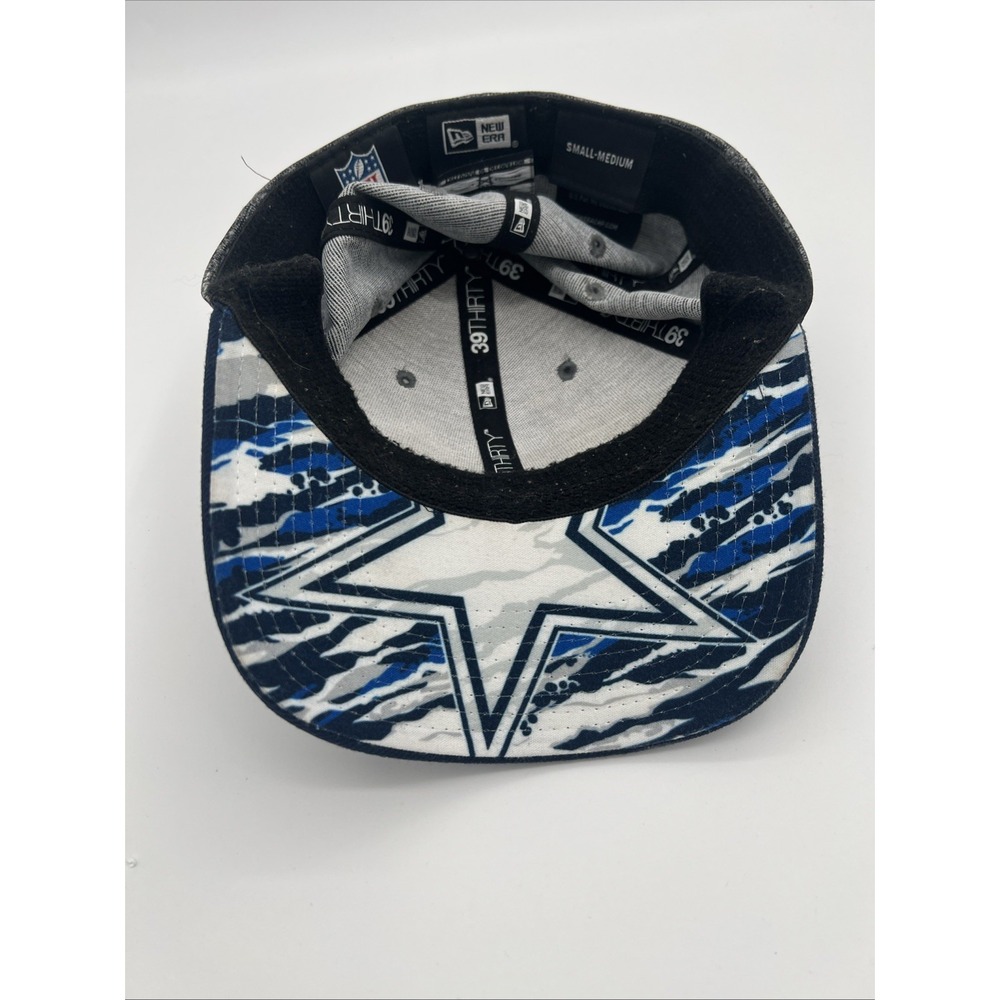 Dallas Cowboys NFL New Era 39Thirty Heather Gray & Navy SIZE Small-Med Cap Hat - Picture 8 of 8